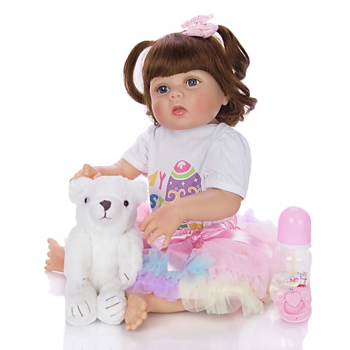 

KEIUMI 22 inch Reborn Doll Baby & Toddler Toy Reborn Toddler Doll Baby Girl Gift Cute Washable Lovely Parent-Child Interaction Full Body Silicone 23D29-C68-H90-T19 with Clothes and Accessories for