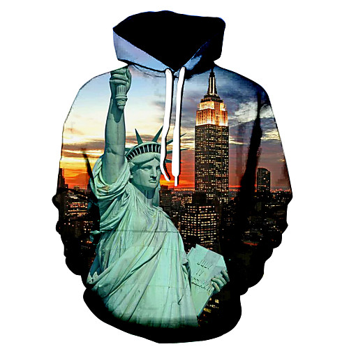 

Men's Daily Hoodie Graphic Portrait Hooded Basic Hoodies Sweatshirts Rainbow