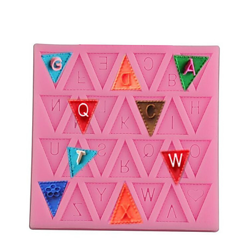 

Baking Mold Triangle Capital Letters Silicone DIY Fondant Cake Mold English Alphabet Baking Mold