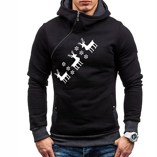 

Men's Hoodie Print Hooded Daily Basic Hoodies Sweatshirts Blue Red Camel