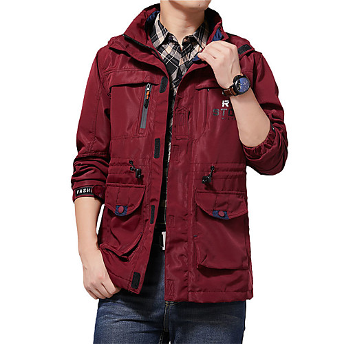 

Men's Hiking Jacket Military Tactical Jacket Outdoor Solid Color Thermal Warm Lightweight Windproof Breathable Jacket Top Hunting Fishing Climbing Red Army Green Blue Khaki / Casual