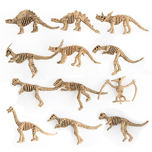 

Dinosaur Fossil Model Toy 3D Dinosaur Puzzle Dinosaur Simulation Archeology ABS 12 pcs Kid's Triceratops Mammoth Party Favors, Science Gift Education Toys for Kids and Adults