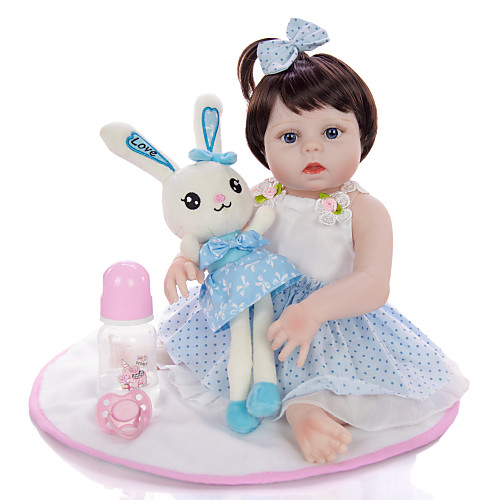

KEIUMI 19 inch Reborn Doll Baby & Toddler Toy Reborn Toddler Doll Baby Girl Gift Cute Washable Lovely Parent-Child Interaction Full Body Silicone 19D09-C387-T22 with Clothes and Accessories for