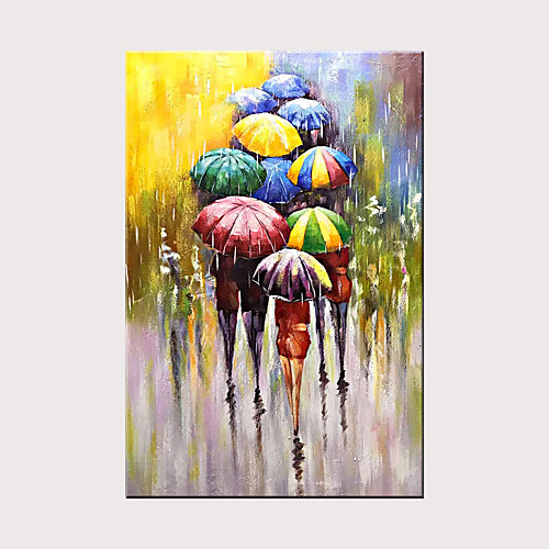 

Oil Painting Hand Painted Vertical Abstract Landscape Modern Rolled Canvas (No Frame)