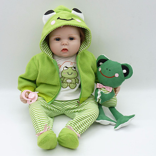 

Reborn Baby Dolls Clothes Reborn Doll Accesories Cotton Fabric for 22-24 Inch Reborn Doll Not Include Reborn Doll Frog Soft Pure Handmade Boys' 4 pcs