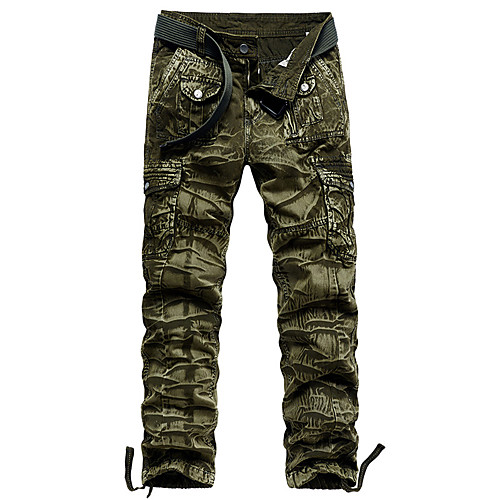 

Men's Hiking Pants Trousers Hiking Cargo Pants Solid Color Outdoor Standard Fit Breathable Stretchy Comfortable Multi-Pockets Cotton Pants / Trousers Bottoms Dark Grey Jungle camouflage Black Khaki