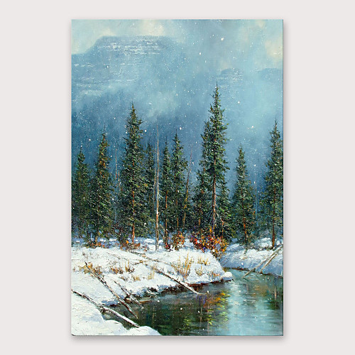

Oil Painting Hand Painted Vertical Abstract Landscape Modern Stretched Canvas