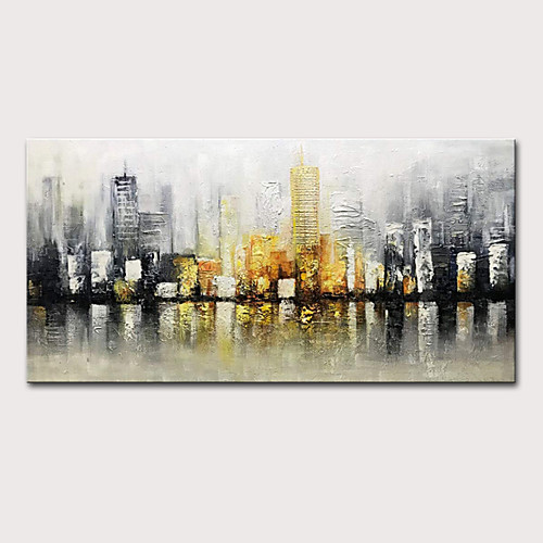 

Oil Painting Hand Painted Horizontal Landscape Abstract Landscape Modern Rolled Canvas (No Frame)