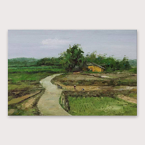 

Oil Painting Hand Painted Horizontal Abstract Landscape Modern Stretched Canvas