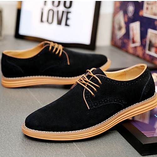 

Men's Oxfords Daily Suede Camel Black Blue Summer