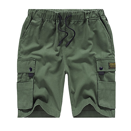 

Men's Hiking Shorts Hiking Cargo Shorts Solid Color Summer Outdoor 10 Standard Fit Quick Dry Breathable Sweat wicking Wear Resistance Cotton Shorts Bottoms Black Army Green Khaki Camping / Hiking
