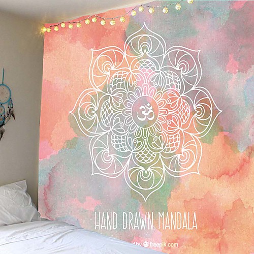 

Mandala Bohemian Wall Tapestry Art Decor Blanket Curtain Hanging Home Bedroom Living Room Dorm Decoration Boho Hippie Psychedelic Floral Flower Lotus Indian