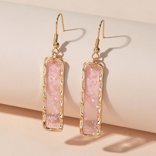 

Women's Drop Earrings Geometrical Trendy Earrings Jewelry Blue / Blushing Pink For Date Street