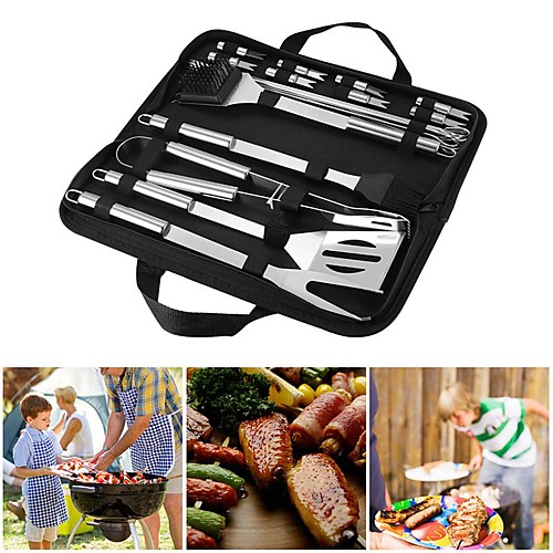 

Barbecue Grilling Utensil Accessories 20 Pcs Stainless Steel Camping Outdoor Cooking Tools Kit