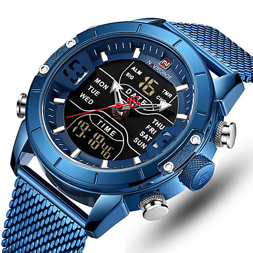 

NAVIFORCE Men's Dress Watch Analog - Digital Quartz Modern Style Stylish Luxury Water Resistant / Waterproof LCD Casual Watch