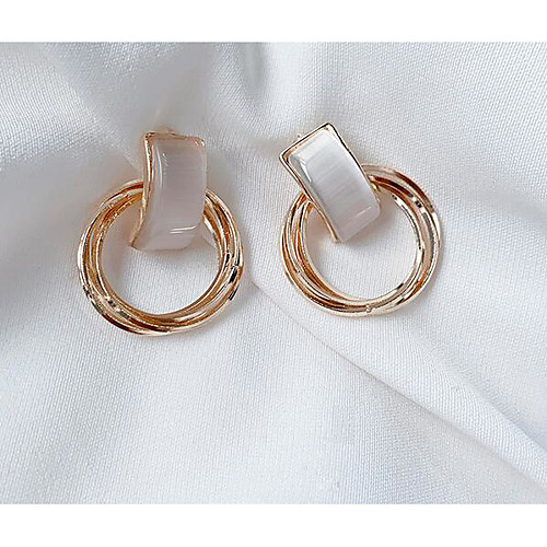 

Women's Hoop Earrings Classic Love Vintage Classic Earrings Jewelry Gold For Gift Daily 1 Pair