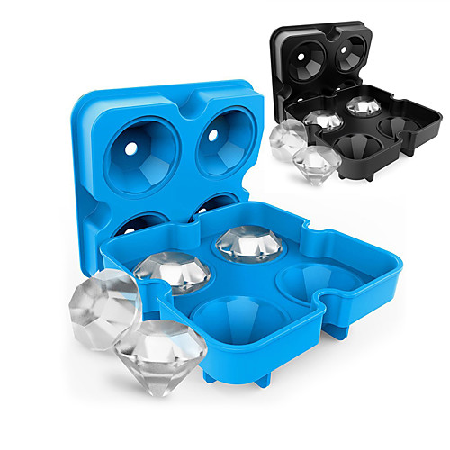 

Ice Tools Full Body Silicone Cute Party Evening Drinkware Silica Gel 4 With Diamond Ice Lattice