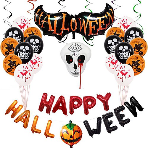 

Party Balloons 27 pcs Pumpkin Bat Halloween Party Supplies Latex Balloons Boys and Girls Party Decoration 12inch for Party Favors Supplies or Home Decoration