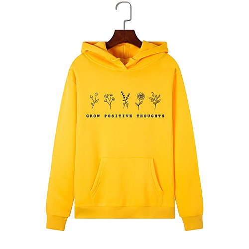 

Women's Pullover Hoodie Sweatshirt Graphic Daily Casual Hoodies Sweatshirts White Red Yellow