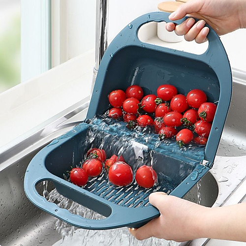 

Folding Plastic Colander Drain Basket Fruit Vegetable Washing Strainer Collapsible Drainer Kitchen Tool