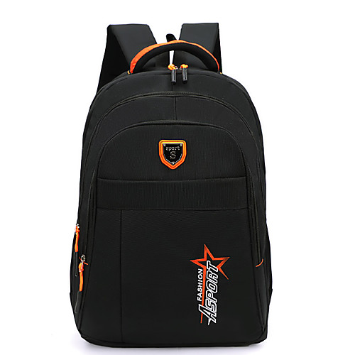 

Unisex Nylon Special Material School Bag Rucksack Commuter Backpack Large Capacity Lightweight Zipper Solid Color Sports & Outdoor Daily Backpack Blue Orange Green Gray