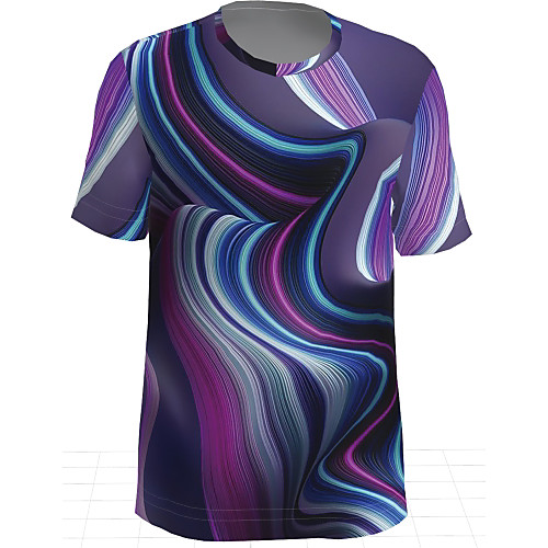 

Men's T shirt Graphic Short Sleeve Daily Tops Basic Purple
