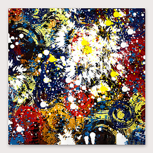 

Oil Painting Hand Painted Square Abstract Modern Stretched Canvas