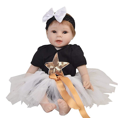 

Reborn Baby Dolls Clothes Reborn Doll Accesories Cotton Fabric for 22-24 Inch Reborn Doll Not Include Reborn Doll Star Soft Pure Handmade Girls' 3 pcs