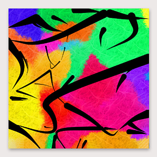 

Oil Painting Hand Painted Square Abstract Modern Stretched Canvas