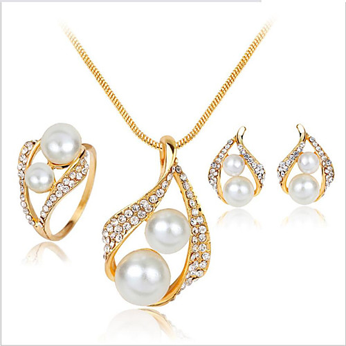 

Women's Bridal Jewelry Sets Earrings Jewelry Gold For Party Wedding Daily Festival 1 set