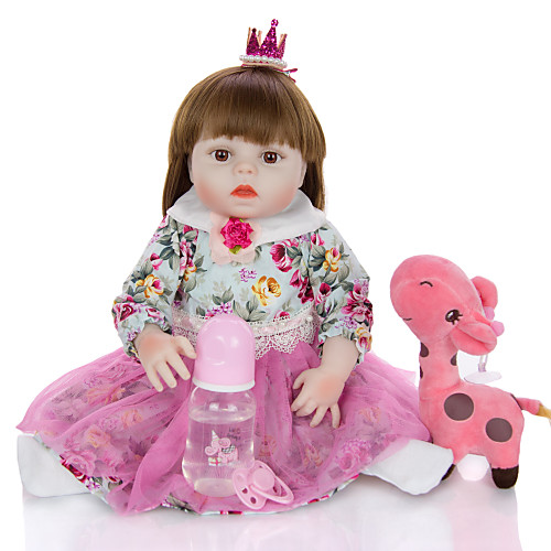 

KEIUMI 19 inch Reborn Doll Baby & Toddler Toy Reborn Toddler Doll Baby Girl Gift Cute Washable Lovely Parent-Child Interaction Full Body Silicone 19D15-C375-H132-T05 with Clothes and Accessories for