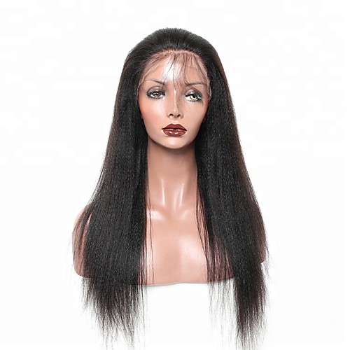 

Human Hair Lace Front Wig Middle Part style Malaysian Hair Body Wave kinky Straight Black Wig 130% Density Classic Women Fashion Women's Short Long Medium Length Human Hair Lace Wig Clytie