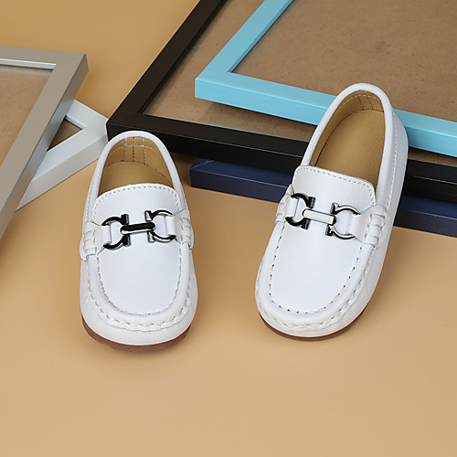 

Boys' Loafers & Slip-Ons Moccasin Microfiber Little Kids(4-7ys) White Black Summer