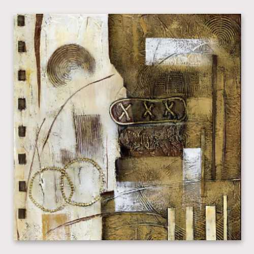 

Oil Painting Hand Painted Square Abstract Modern Stretched Canvas