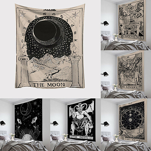 

Tarot Card Tapestry Wall Hanging Astrology Divination Bedspread Beach Mat