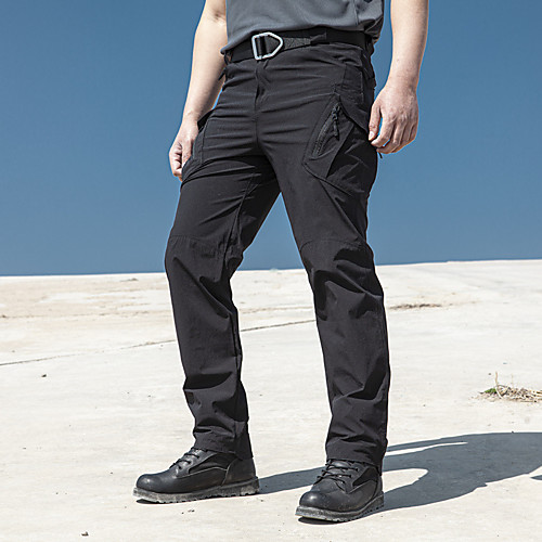 

Men's Hiking Pants Trousers Hiking Cargo Pants Tactical Pants Solid Color Summer Outdoor Standard Fit Waterproof Windproof Breathable Quick Dry Spandex Cotton Pants / Trousers Bottoms Black Grey