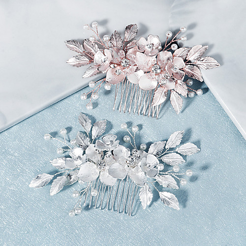 

Fashion Modern Contemporary Alloy Hair Combs / Headdress with Rhinestone / Imitation Pearl 1 Piece Wedding / Special Occasion Headpiece