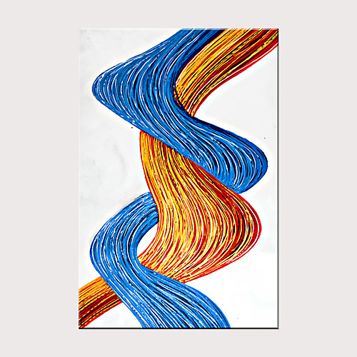 

Oil Painting Hand Painted Vertical Abstract Modern Rolled Canvas (No Frame)