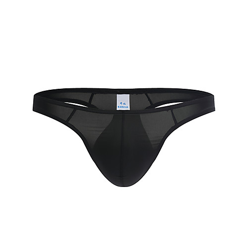 

Men's 1 Piece Basic G-string Underwear - Normal Low Waist White Black Blue S M L