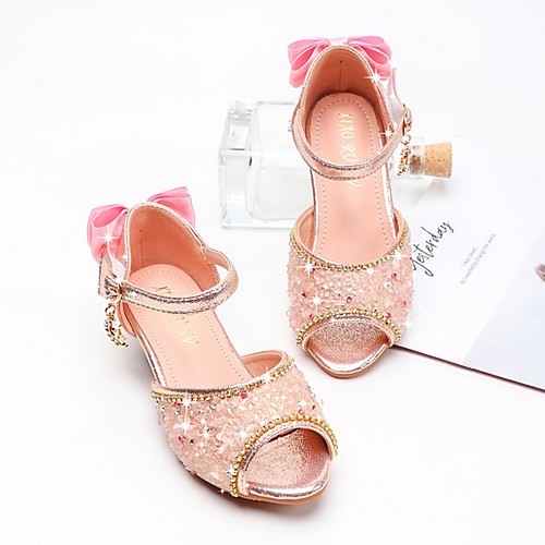 

Girls' Sandals Comfort PU Little Kids(4-7ys) Pink Silver Summer
