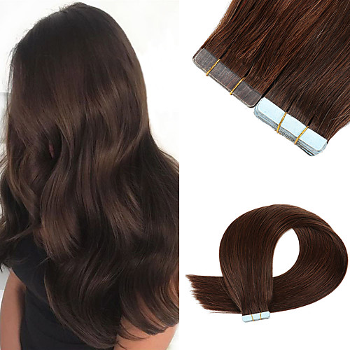 

Tapes Hair Extensions Remy Human Hair 20pcs Pack Straight Hair Extensions