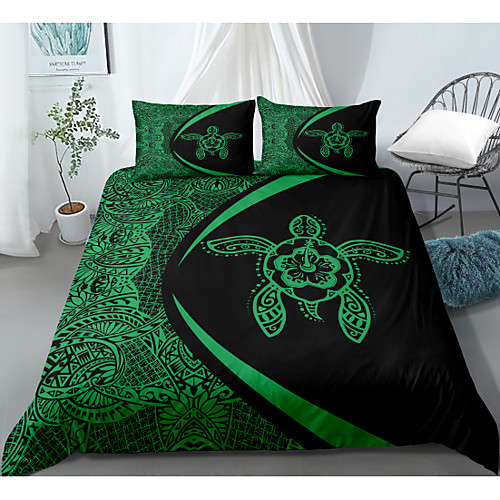 

Home Textiles 3D Bedding Set Duvet Cover with Pillowcase 2/3pcs Bedroom Duvet Cover Sets Bedding Black Turtle