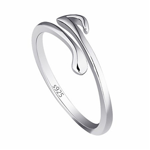 

Women's Ring 1pc Silver Silver-Plated Alloy Daily Jewelry Cat Butterfly Cute