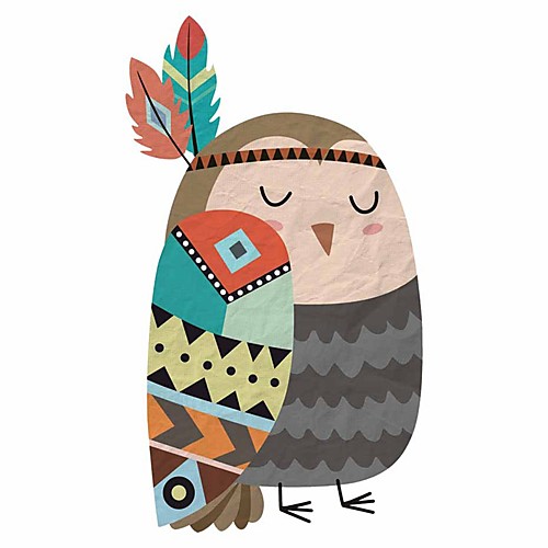 

Indian Owl Wall Stickers Decorative Wall Stickers, PVC Home Decoration Wall Decal Wall Decoration / Removable 3255.5cm