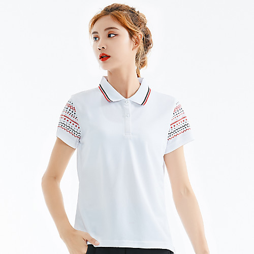 

Women's Hiking Tee shirt Short Sleeve Tee Tshirt Top Outdoor Breathable Quick Dry Sweat-wicking Wear Resistance Spring Summer POLY Solid Color White Red Sky Blue Camping / Hiking Hunting Fishing