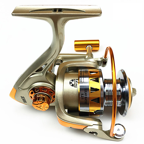 

Fishing Reel Spinning Reel 5.2:1 Gear Ratio 12 Ball Bearings Easy to Carry for Sea Fishing / Freshwater Fishing / Trolling & Boat Fishing