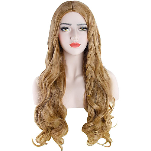 

Synthetic Wig Curly Body Wave Middle Part Wig Long Light Brown Silver grey Blonde Grey Dark Red Synthetic Hair 27.6-31 inch Women's Party New Arrival Fashion Dark Gray Blonde