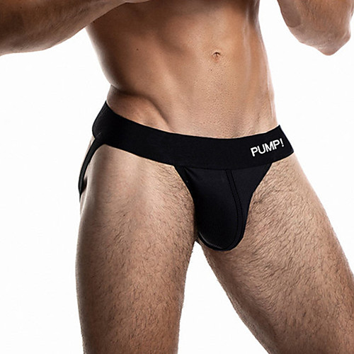 

Men's Jockstrap Athletic Supporters Athleisure Underwear Briefs Bottoms Cotton Fitness Gym Workout Performance Running Training Breathable Quick Dry Soft Sport White Black Fashion / Stretchy