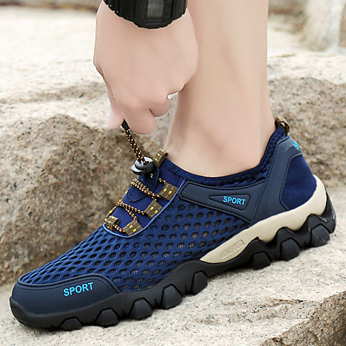 

Men's Hiking Shoes Wearable Comfortable Hiking Outdoor Exercise Walking Spring, Fall, Winter, Summer Black Blue Grey Khaki