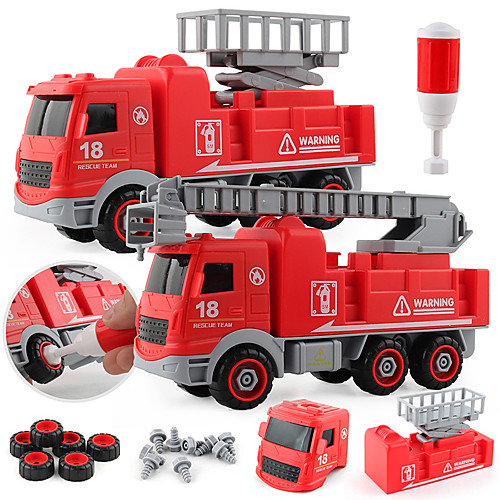 

Model Building Kit Construction Truck Toys Mini Creative Fire Truck DIY Parent-Child Interaction Plastic Mini Car Vehicles Toys for Party Favor or Kids Birthday Gift 12 pcs / Kid's
